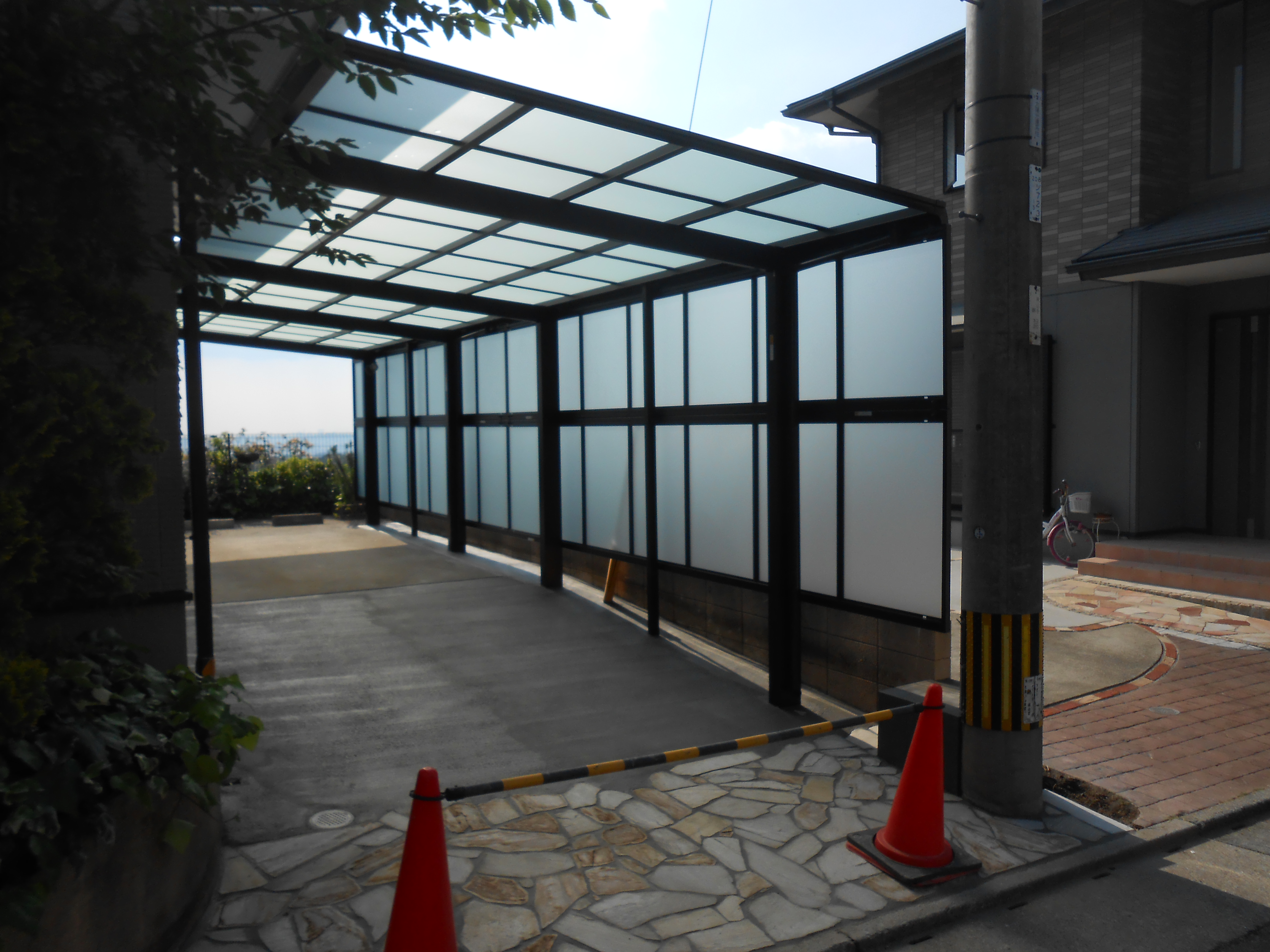 カーポート 縦2連棟 ブログ 福岡 佐賀の外構 エクステリア ガーデニングは太陽ハウジングへ